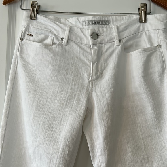 Joe's Jeans Provocateur Jeans w Frayed Hems in Jenny Wash (White) w MEASUREMENTS - Picture 5 of 15